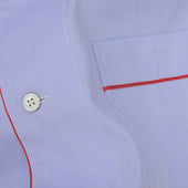 Fine Twill Sea Island Quality Cotton Pyjamas With Red Piping