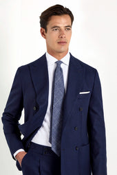 Flannel Double Breasted Jacket Made In Italy