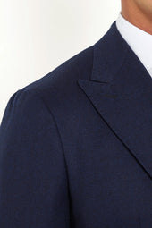 Flannel Double Breasted Jacket Made In Italy