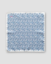Blue floral pocket square