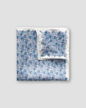 Blue floral pocket square