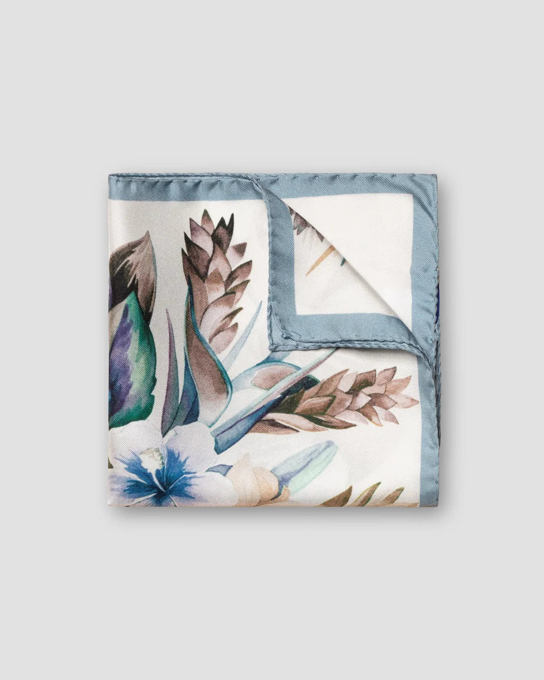 Floral Print Silk Pocket Square