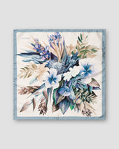 Floral Print Silk Pocket Square