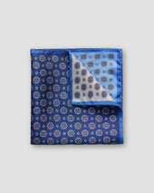 Blue Silk Pocket Square – Four Squares