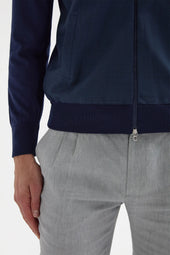 Wool Knit Bomber Made In Italy