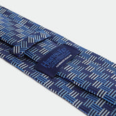 Geometric Basketweave Silk Tie