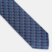 Geometric Basketweave Silk Tie