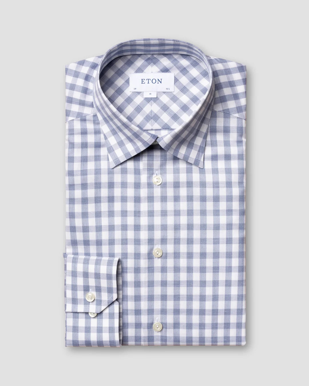 Gingham Cotton Linen Shirt Eton