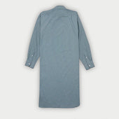 Green Check Cotton Nightshirt With Navy Piping