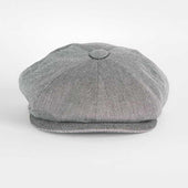 Blue & Grey Pin Dot Cotton Gatsby Cap