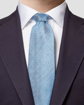 Herringbone Silk Linen Tie