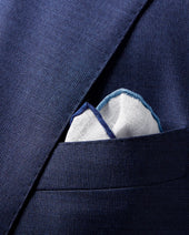 Blue Gradient Linen Pocket Square