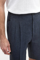 Linen Relaxed Shorts Made In Italy