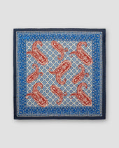 Blue medallion paisley bandana