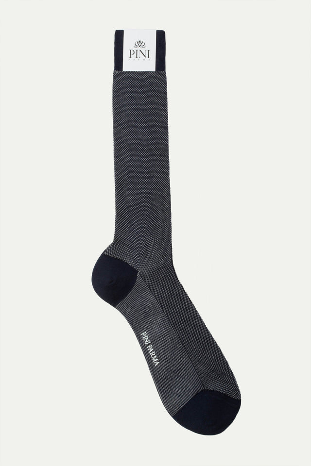 Blue patterned short socks - Made in Italy