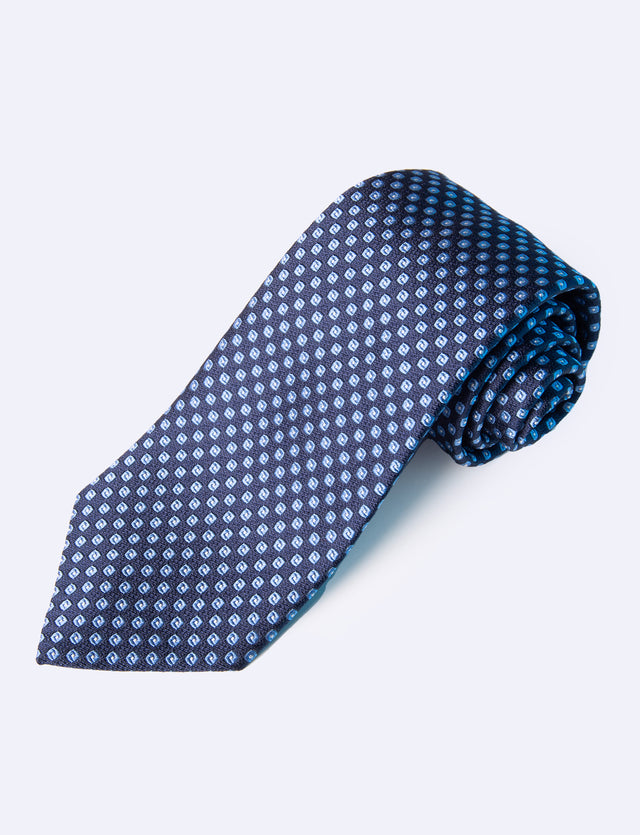 Blue diamonds on navy tie