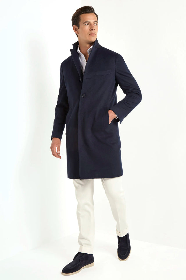 Blue overcoat - Made in Italy