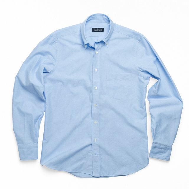 Blue Oxford Cloth Button Down Shirt