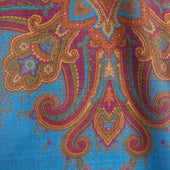 Paisley Cross Silk Blend Pocket Square