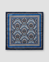 Blue Paisley Print Pocket Square