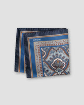 Blue Paisley Print Pocket Square