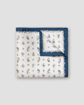 Blue Paisley Silk Pocket Square