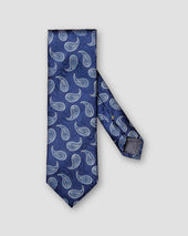 Blaue Seidenkrawatte mit Paisleymuster