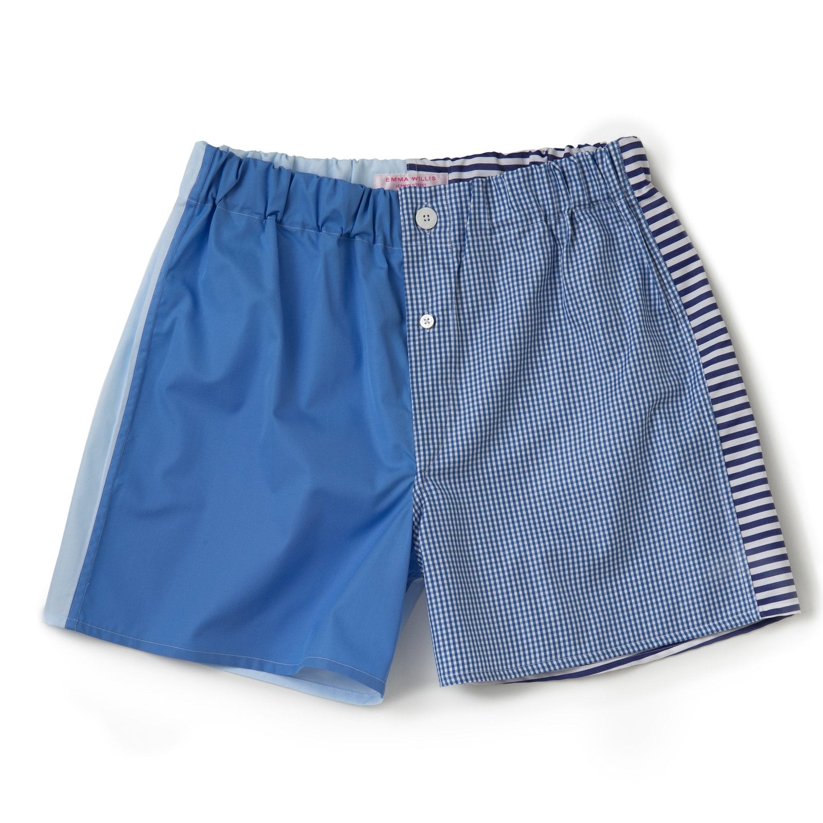 Patchwork Cotton Boxer Shorts Slim Fit