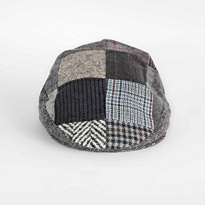 Patchwork Wool Flat Cap