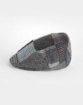 Patchwork Wool Flat Cap