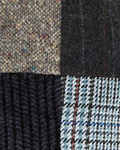 Patchwork Wool Flat Cap