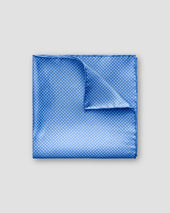 Blue Polka Dots Silk Pocket Square
