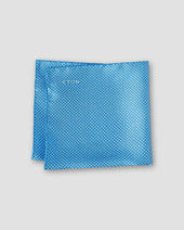 Blue Polka Dots Silk Pocket Square