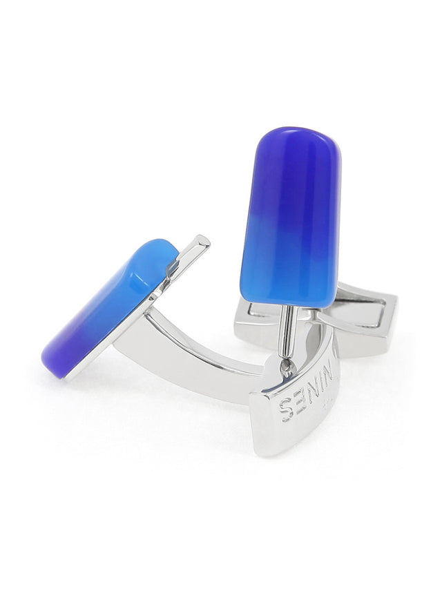 Blue popsicle cufflinks