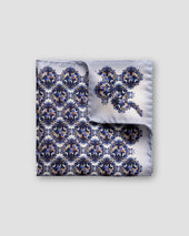 Blue & Purple Medallion Pocket Square