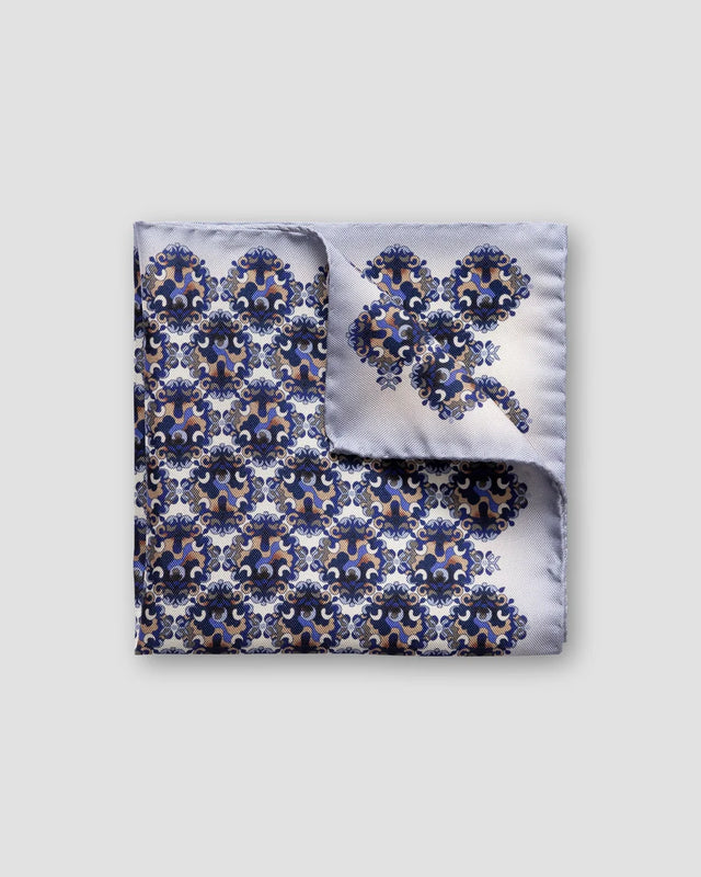 Blue & Purple Medallion Pocket Square