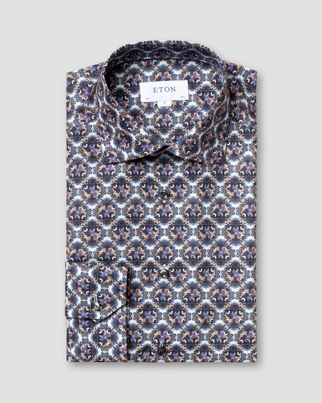Purple Medallion Print Shirt Eton