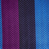 Purple Navy Block Stripe Silk Tie