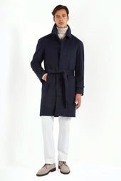 Blue raglan coat – Made in Italy