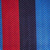 Red Navy Block Stripe Silk Tie