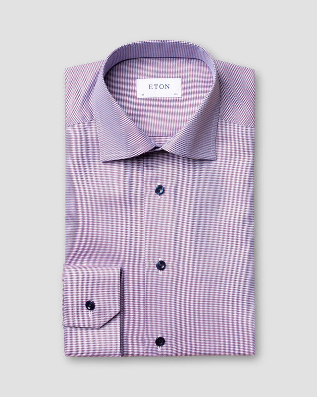 Blue & red twill shirt - Eton