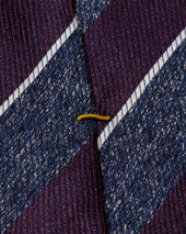 Striped Wool Silk Linen Tie