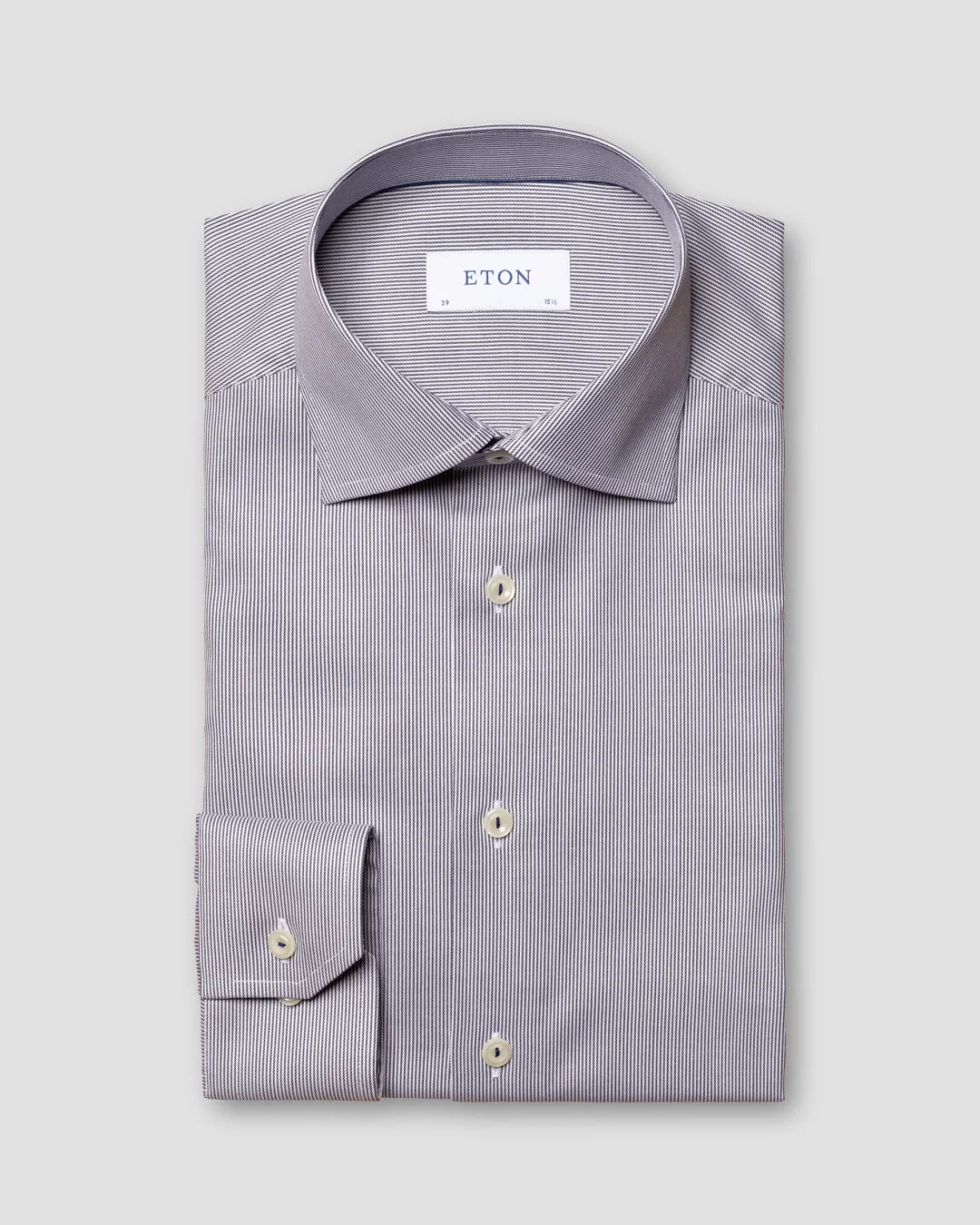 Striped Stretch Twill Shirt Eton