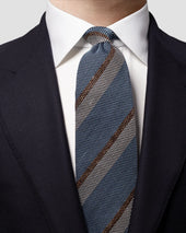 Striped Silk Blend Tie
