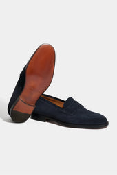 Suede Penny Loafers Made In Italy