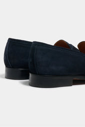 Suede Penny Loafers Made In Italy