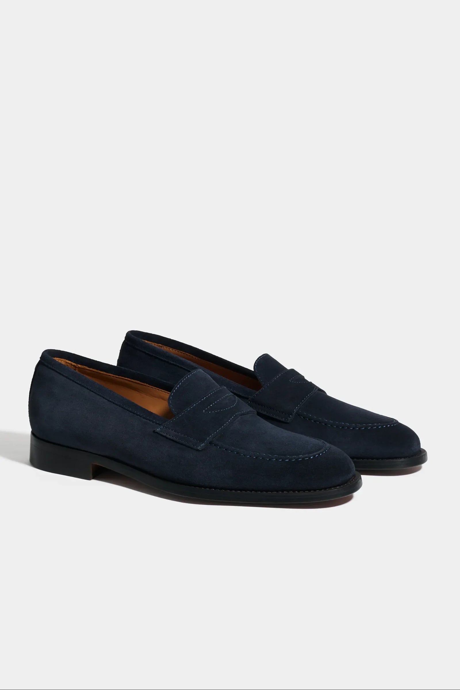 Suede Penny Loafers Made In Italy