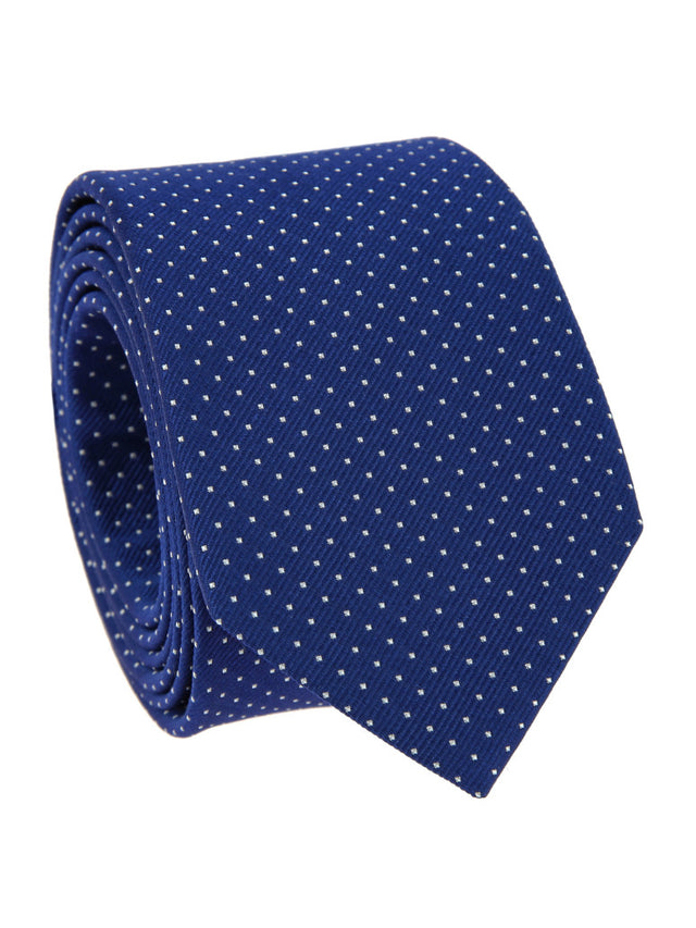 Blue tie with white dots in silk Washington DC
