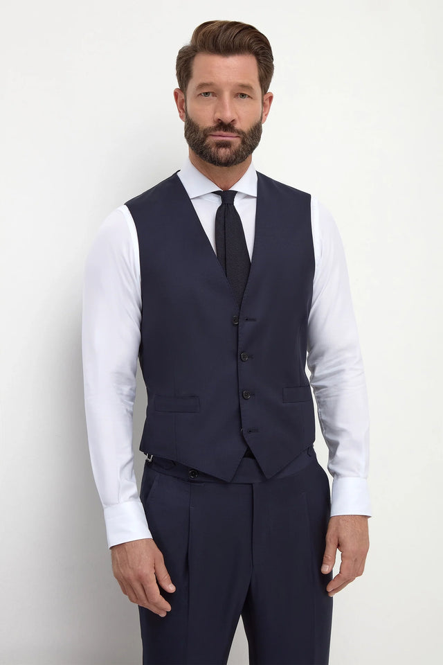 Blue waistcoat - Made in Italy