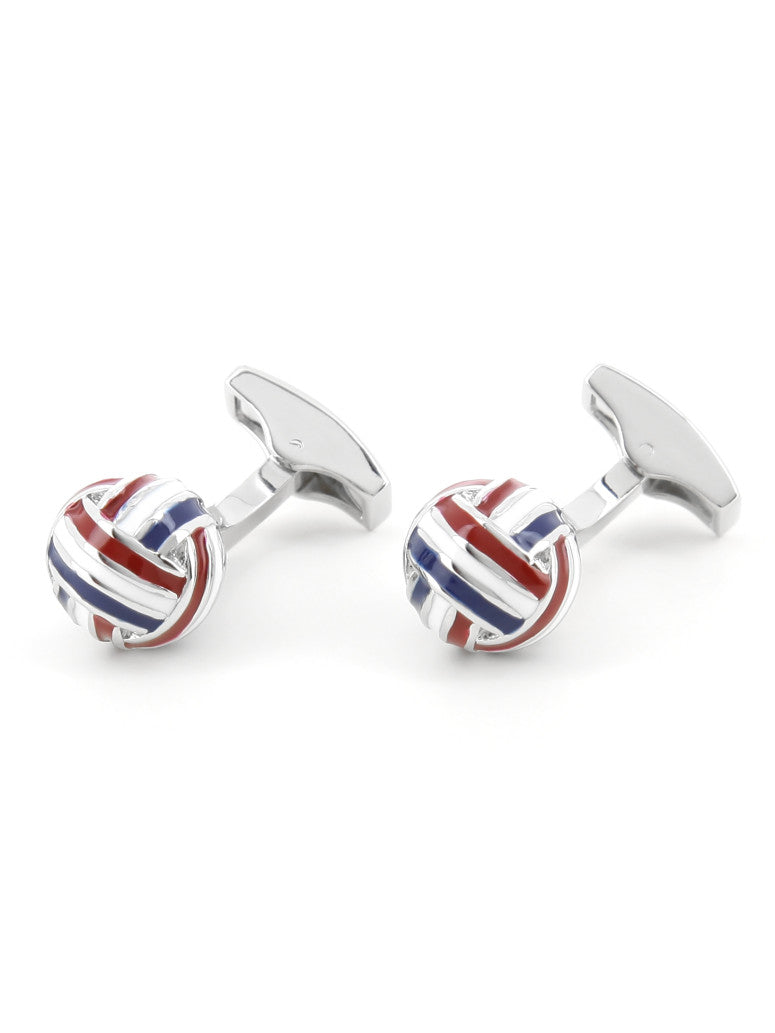 White And Red Sphere Cufflinks Cambon
